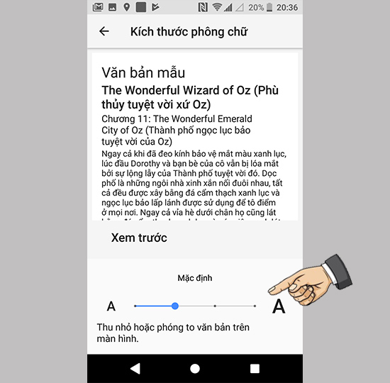 Điều chỉnh kích thước